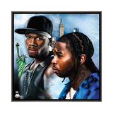 iCanvas "Pop Smoke, 50 Cent / Legends" by Mikey Camarda Framed