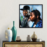 iCanvas "Pop Smoke, 50 Cent / Legends" by Mikey Camarda Framed