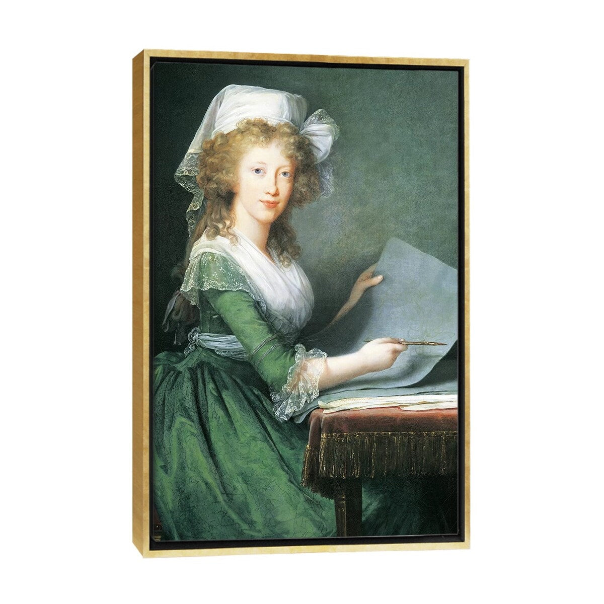 iCanvas "Portrait of Luisa Maria Amalia Teresa Of Bourbon-Sicily, 1790" by Elisabeth Louise Vigee Le Brun Framed