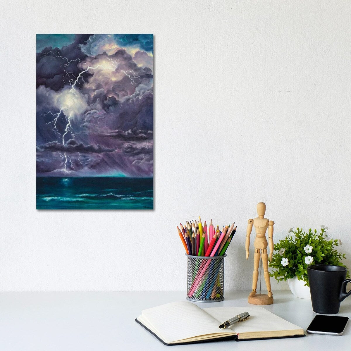 iCanvas "Purple Storm" by Rebecca Baldwin Canvas Print