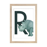 iCanvas "R - Rhino" by Goed Blauw