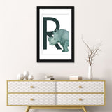 iCanvas "R - Rhino" by Goed Blauw