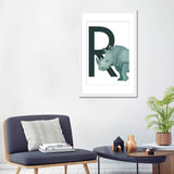 iCanvas "R - Rhino" by Goed Blauw