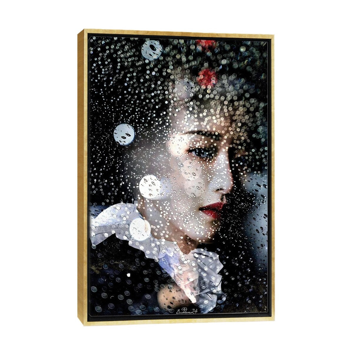 iCanvas "Raindrop Geisha" by Dominique Baduel Framed
