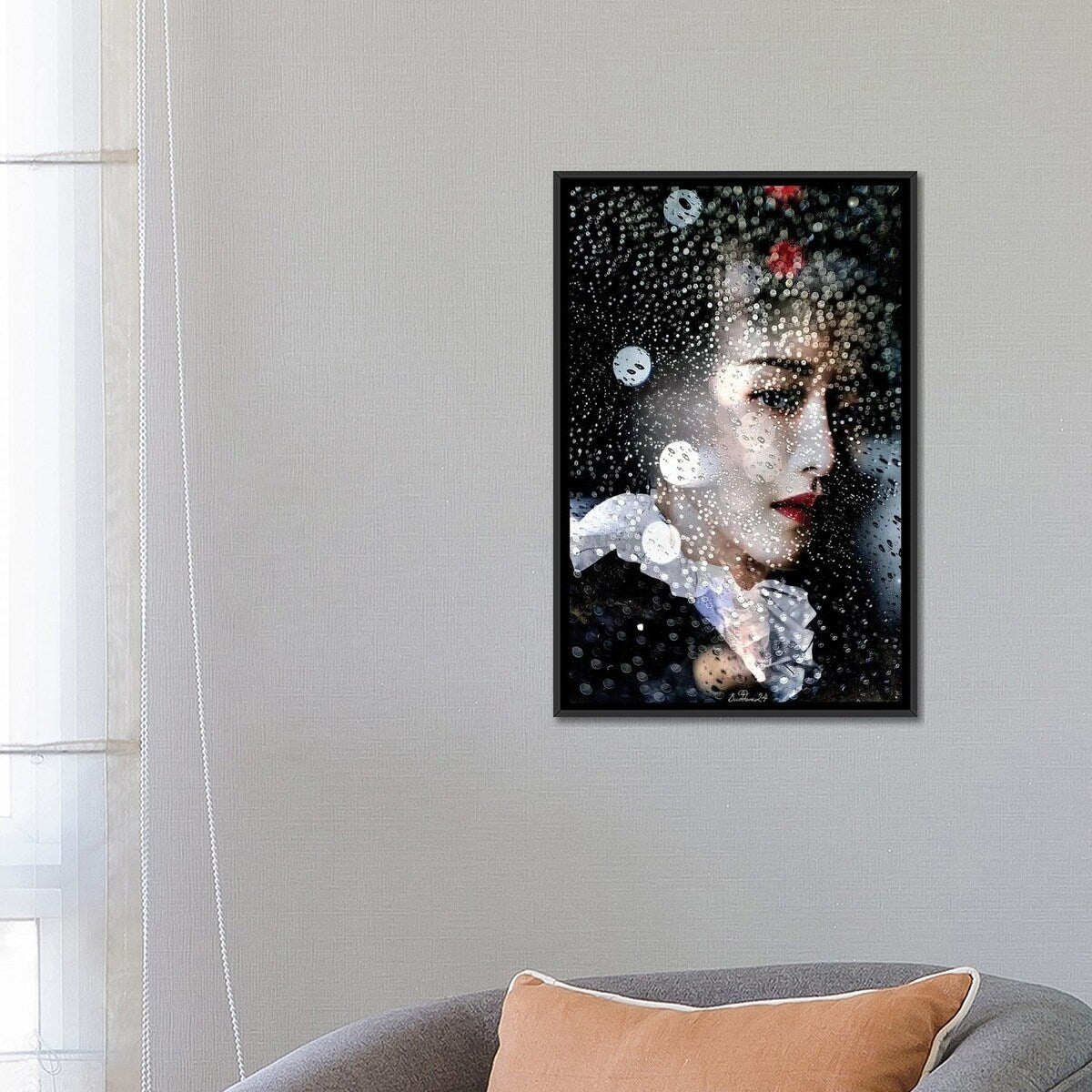 iCanvas "Raindrop Geisha" by Dominique Baduel Framed
