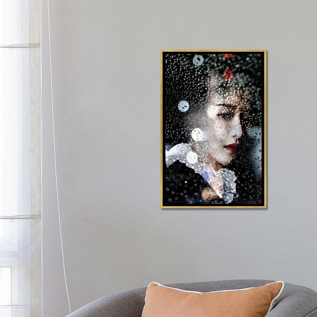iCanvas "Raindrop Geisha" by Dominique Baduel Framed