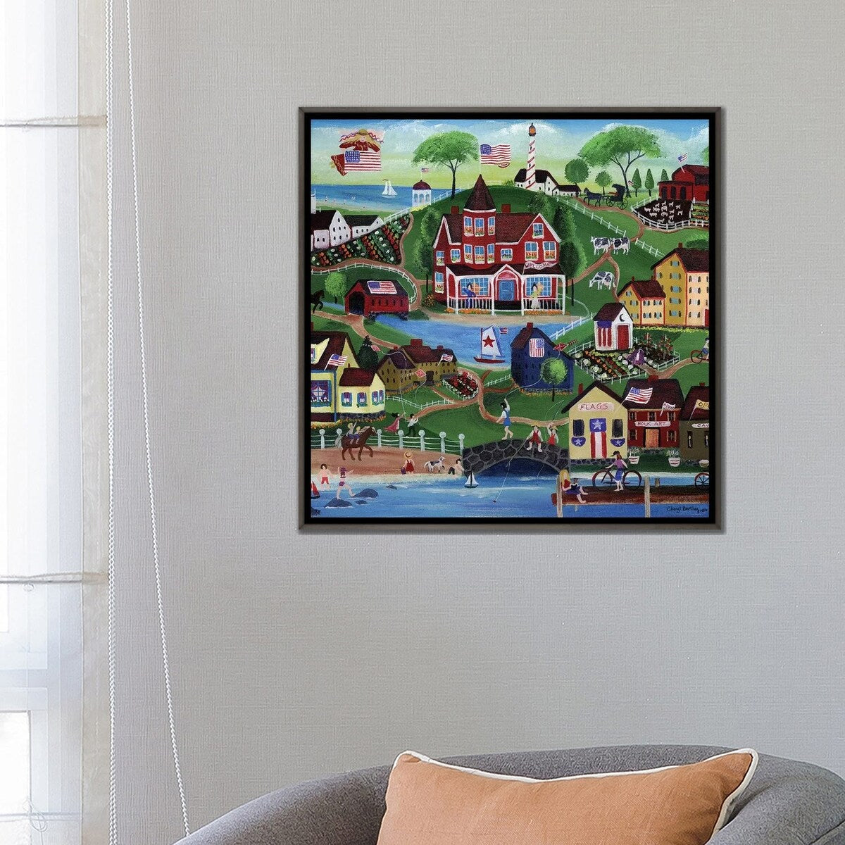 iCanvas "Red Farms Inn" by Cheryl Bartley Framed