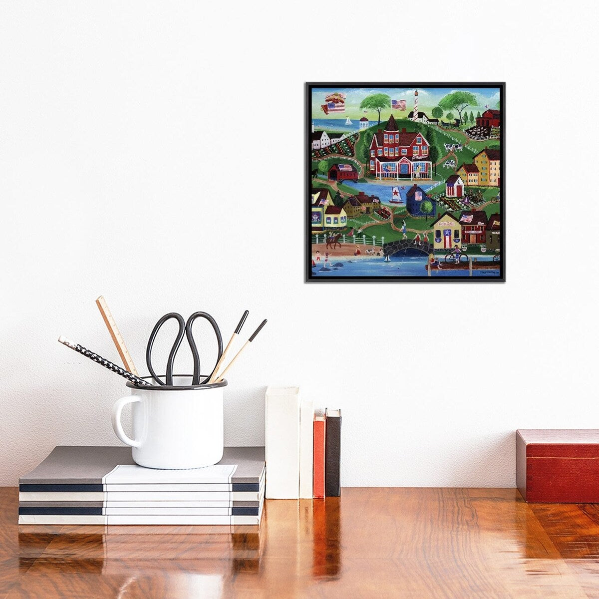 iCanvas "Red Farms Inn" by Cheryl Bartley Framed