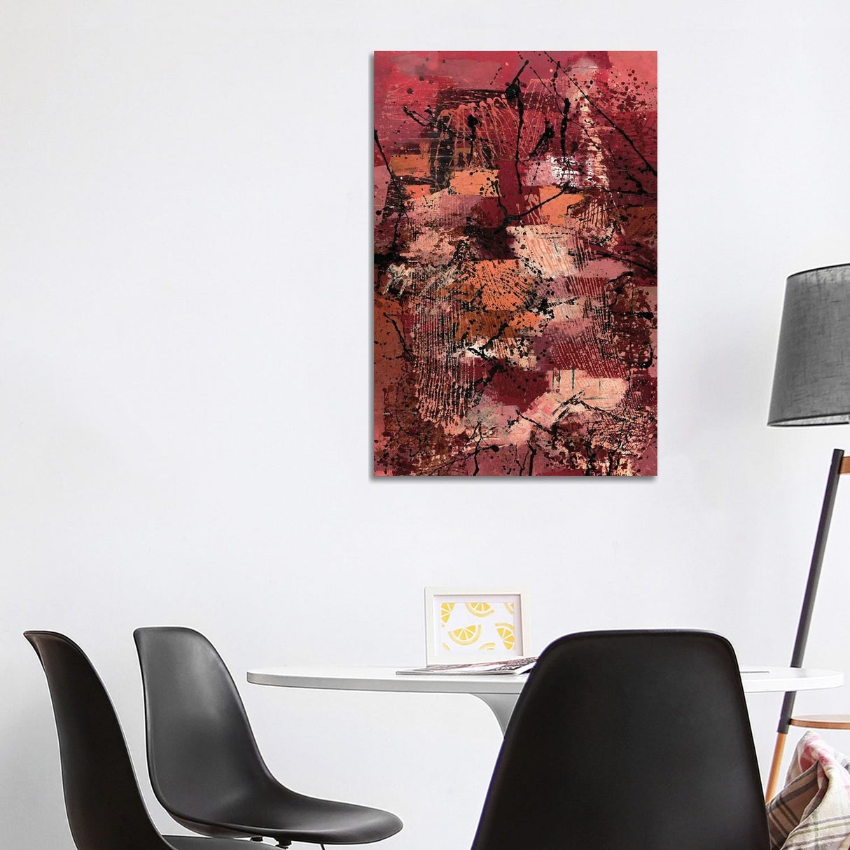 iCanvas "Red Tones Abstract Painting" by Bona Fidesa Canvas Print
