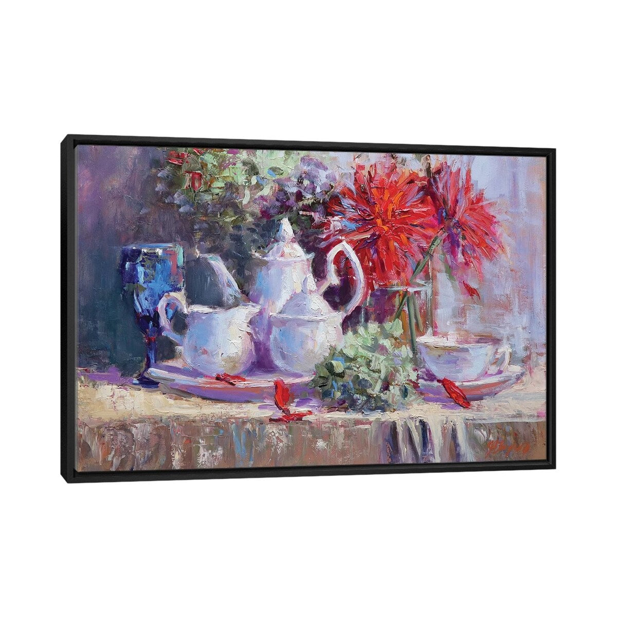 iCanvas "Red, White and BLue" by Jennifer Stottle Taylor Framed Canvas Print