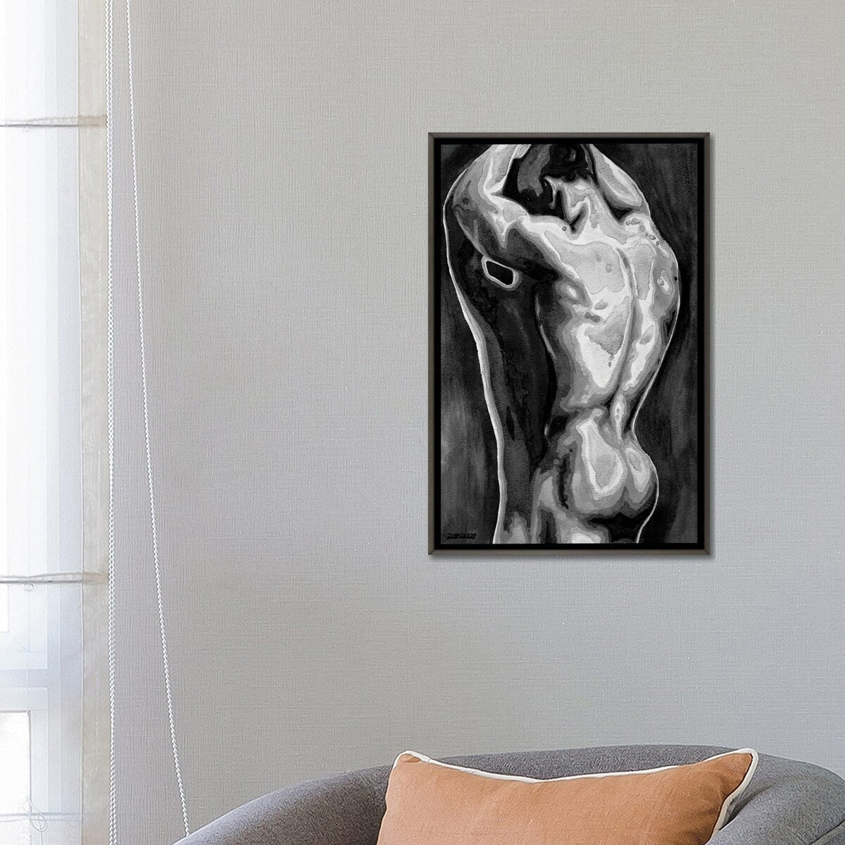 iCanvas "Reflect In Black And White" by Zak Mohammed Framed