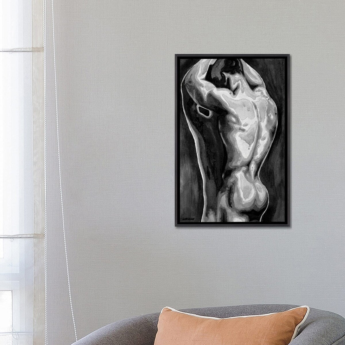 iCanvas "Reflect In Black And White" by Zak Mohammed Framed