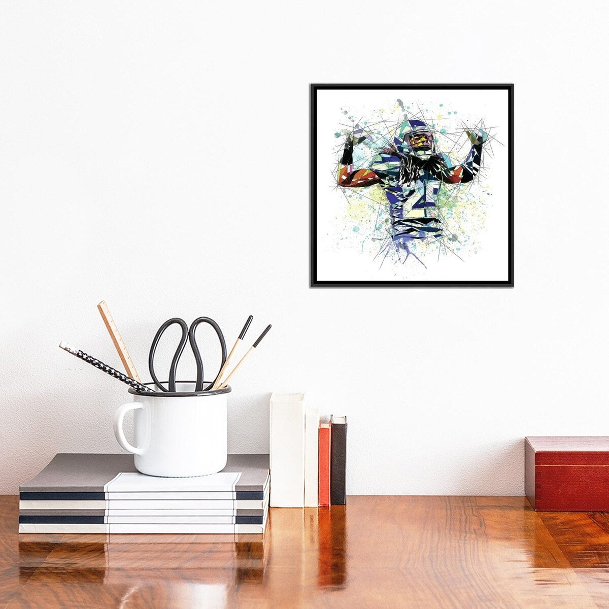 iCanvas "Richard Sherman" by Katia Skye Framed Canvas Print
