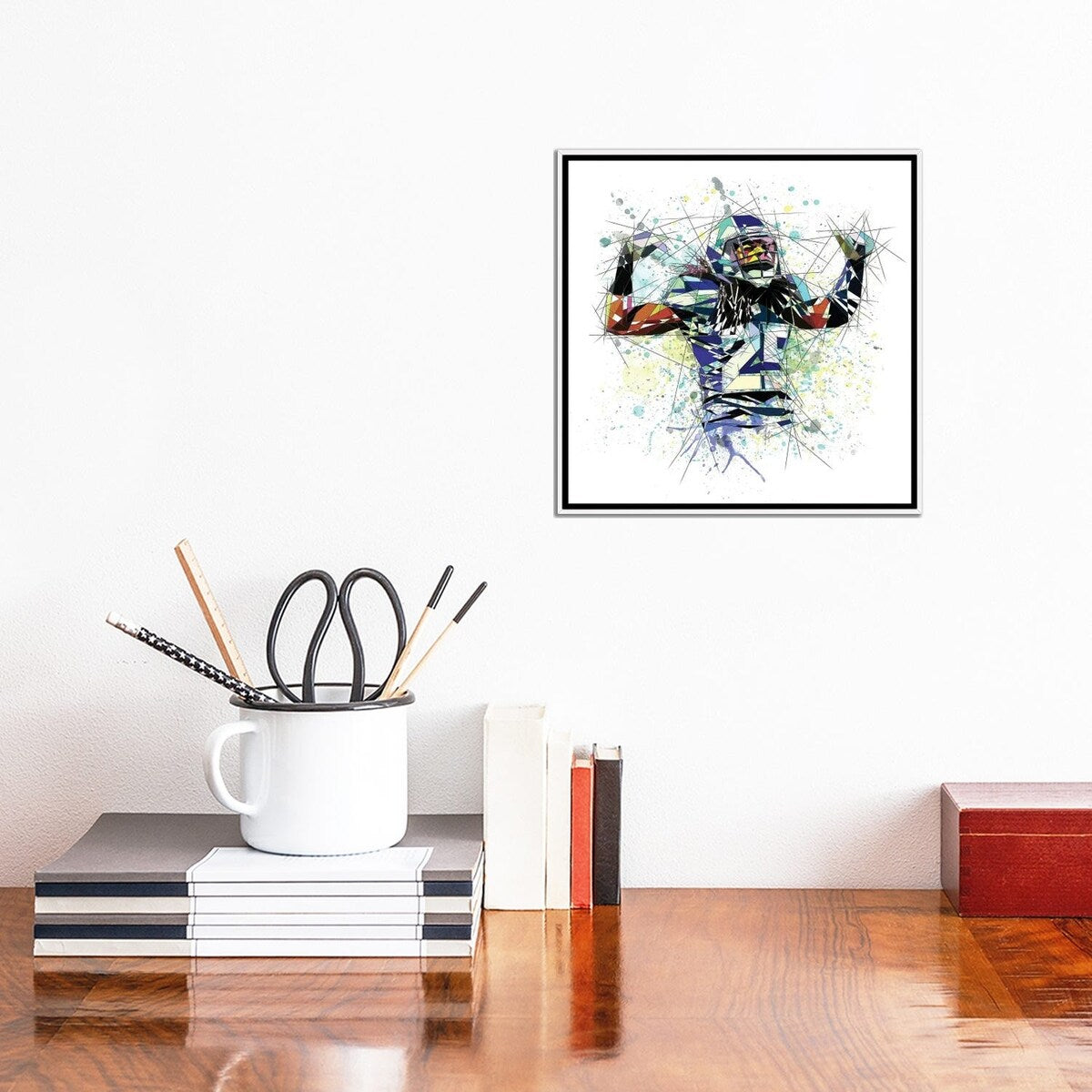 iCanvas "Richard Sherman" by Katia Skye Framed Canvas Print
