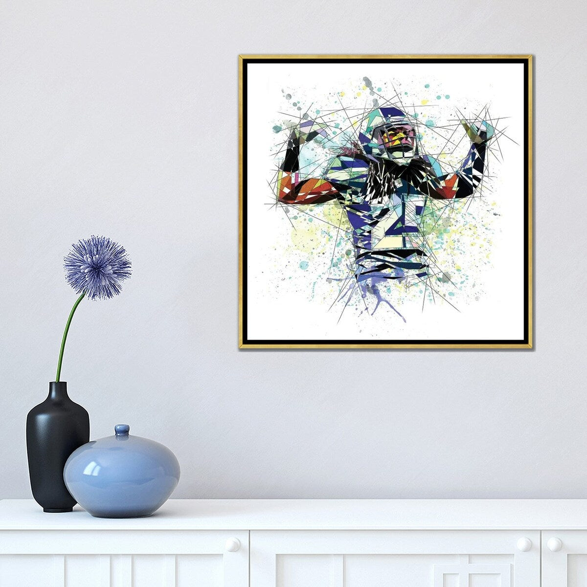 iCanvas "Richard Sherman" by Katia Skye Framed Canvas Print