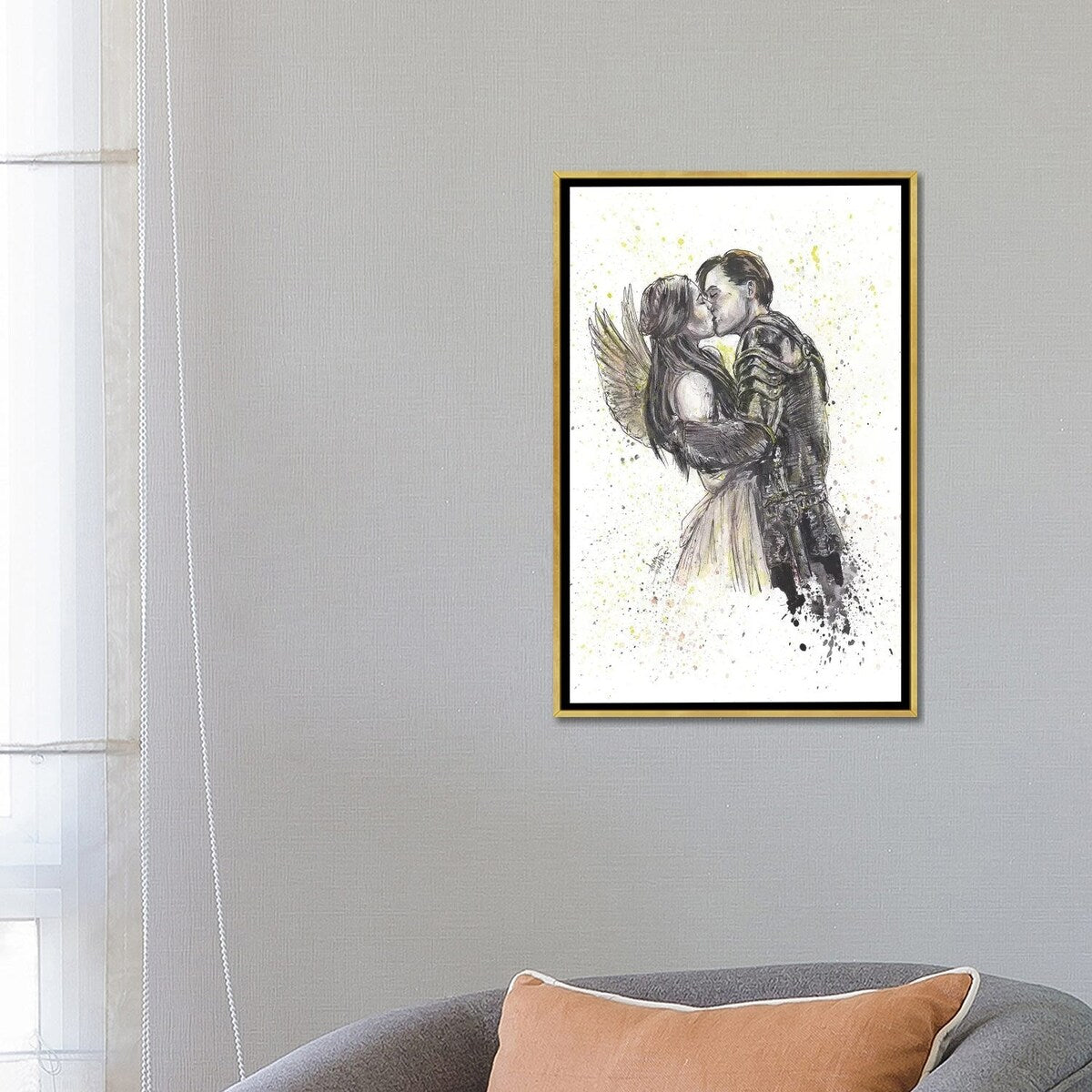 iCanvas "Romeo And Juliet Darker" by Adam Michaels Framed Canvas Print