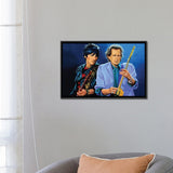 iCanvas "Ron Wood And Keith Richards" by Paul Meijering Framed