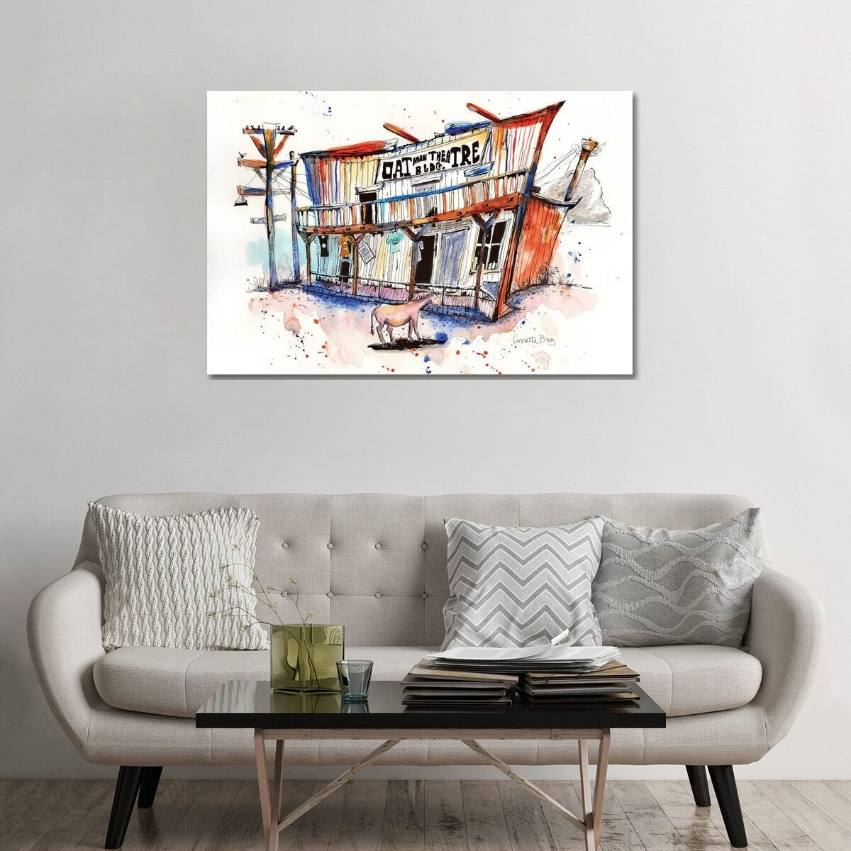 iCanvas "Route 66 Series Oatman Theatre" by A & A Arthappy Canvas Print