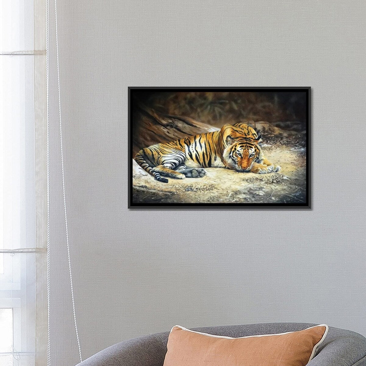 iCanvas "Royal Bengal Tigers Realm" by Julian Wheat Framed