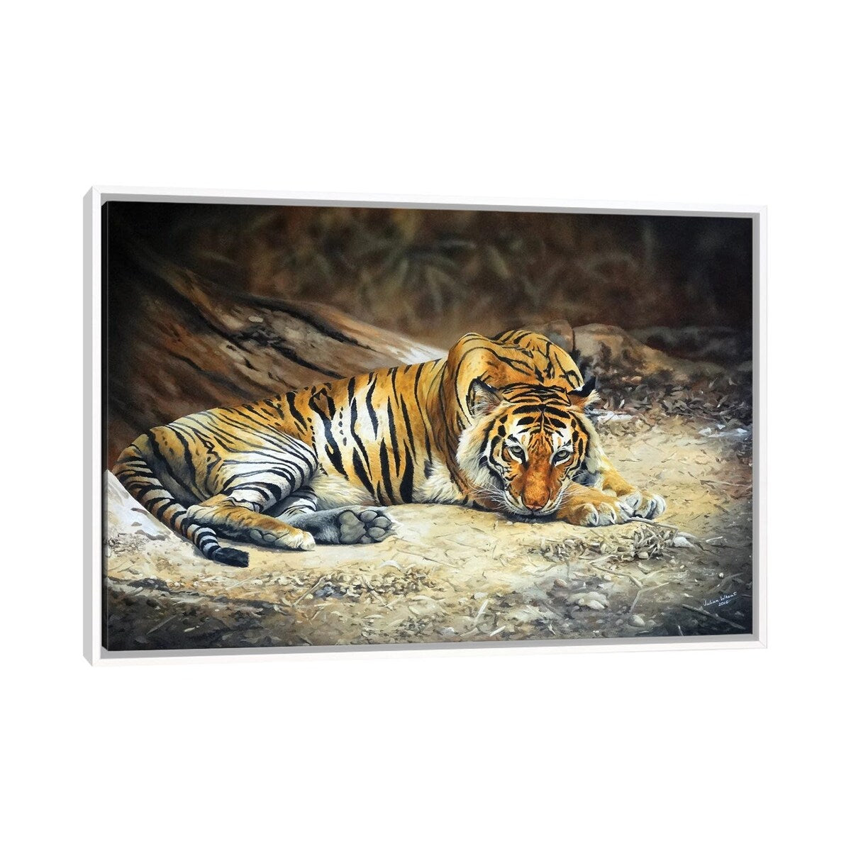 iCanvas "Royal Bengal Tigers Realm" by Julian Wheat Framed