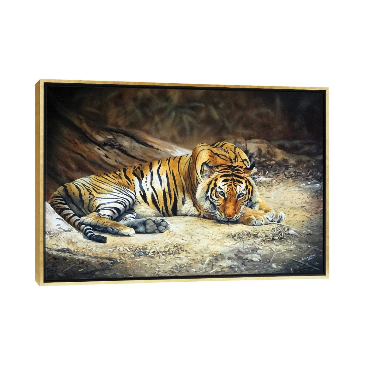 iCanvas "Royal Bengal Tigers Realm" by Julian Wheat Framed