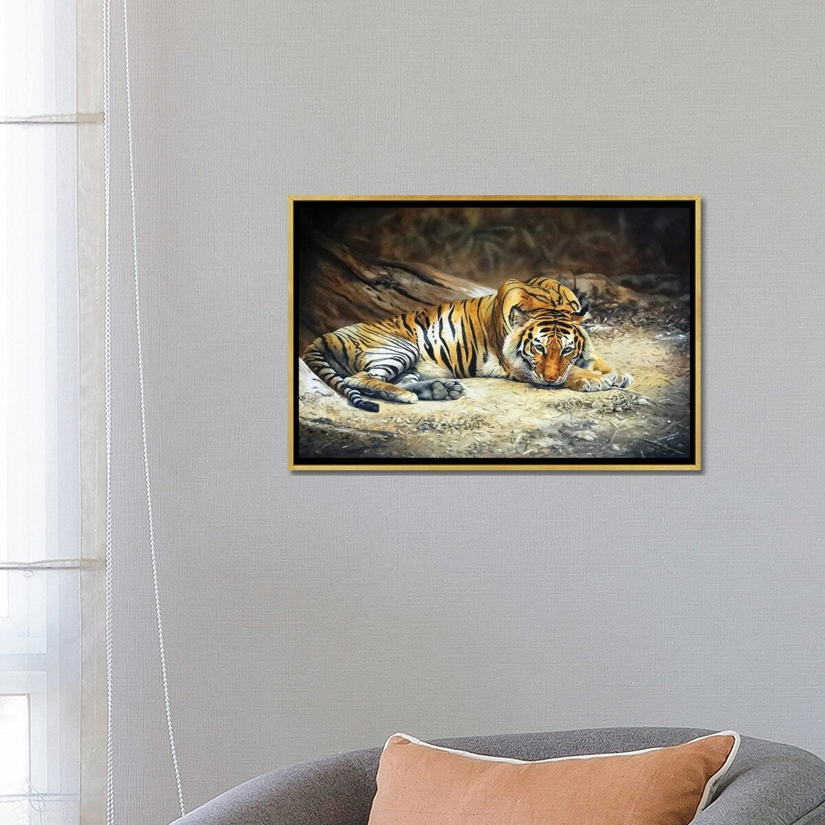 iCanvas "Royal Bengal Tigers Realm" by Julian Wheat Framed
