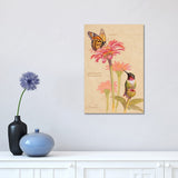 iCanvas "Ruby-Throated Hummingbird & Monarch" by Ezra Tucker Canvas Print