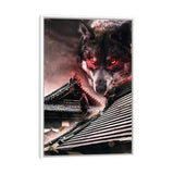 iCanvas "Samurai Vs Wolf" by Manuel Luces Framed