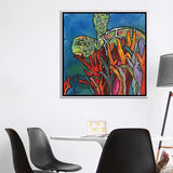 iCanvas "Sea Turtle" by Connie Beattie Framed Canvas Print