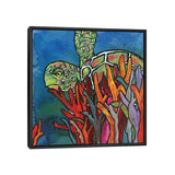 iCanvas "Sea Turtle" by Connie Beattie Framed Canvas Print