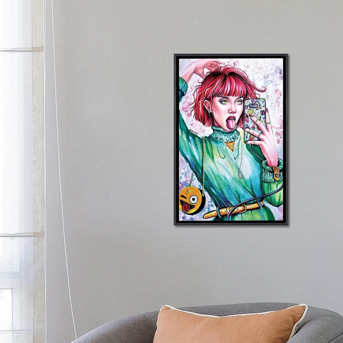 iCanvas "Selfie" by Kelly Edelman Framed