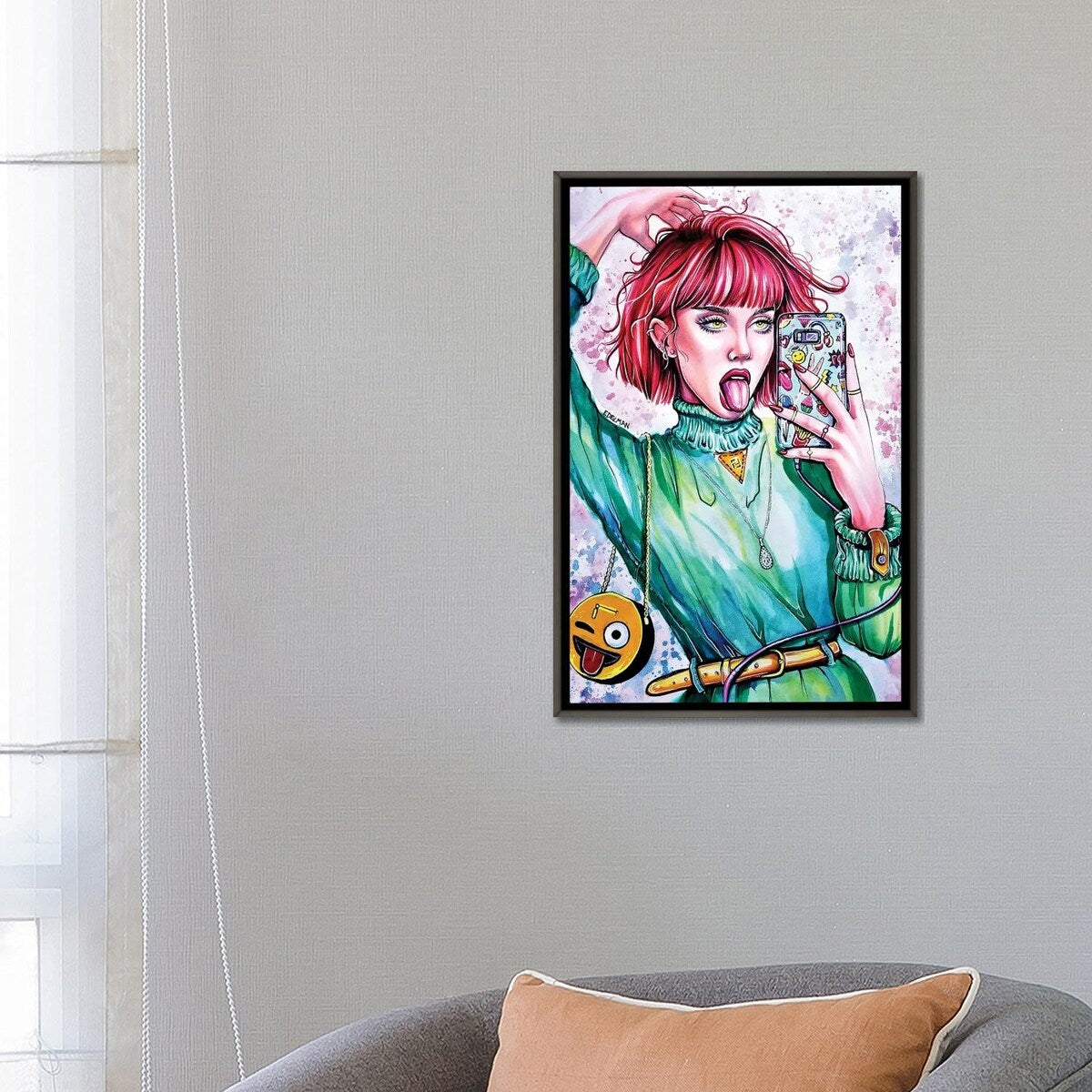 iCanvas "Selfie" by Kelly Edelman Framed