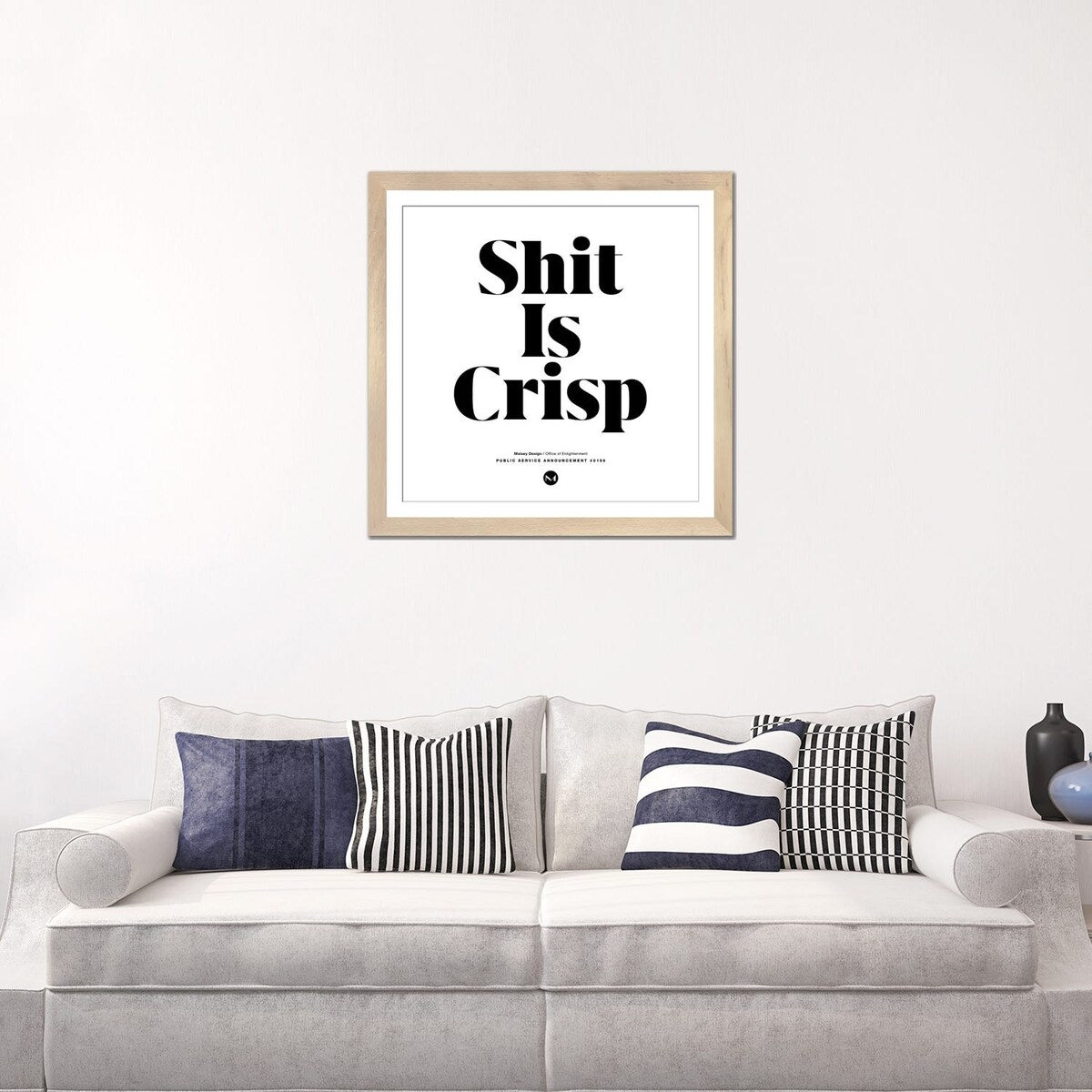 iCanvas "Sh-t Is Crisp" by The Maisey Design Shop