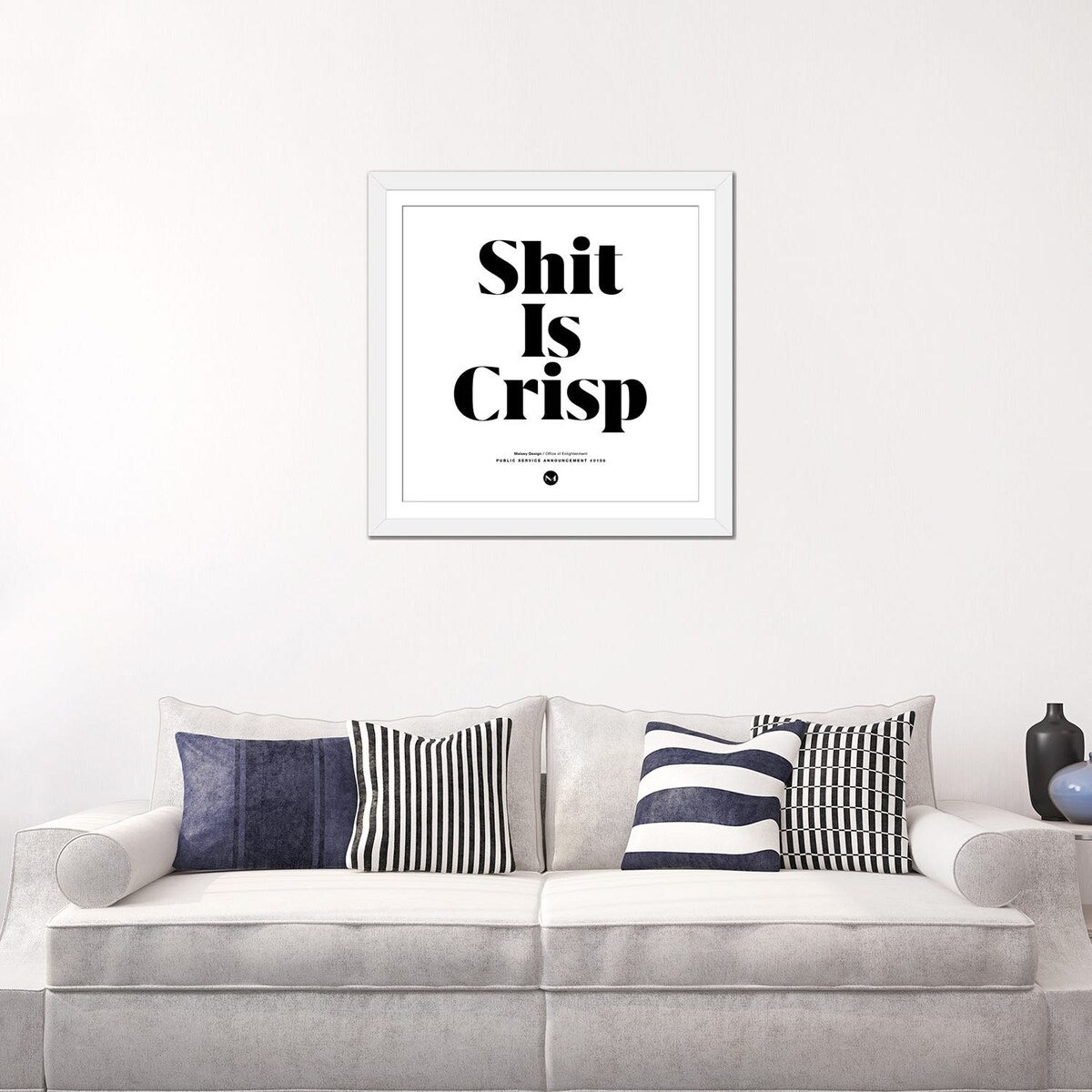 iCanvas "Sh-t Is Crisp" by The Maisey Design Shop