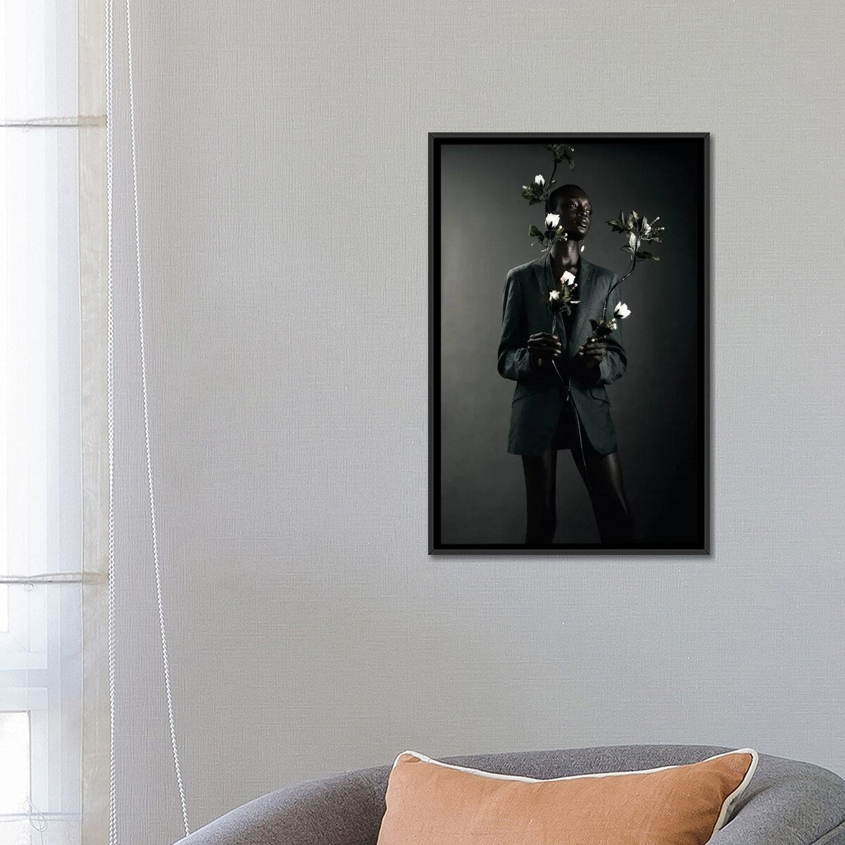 iCanvas "She Is Black She Is A Flower II" by Morgan Otagburuagu Framed