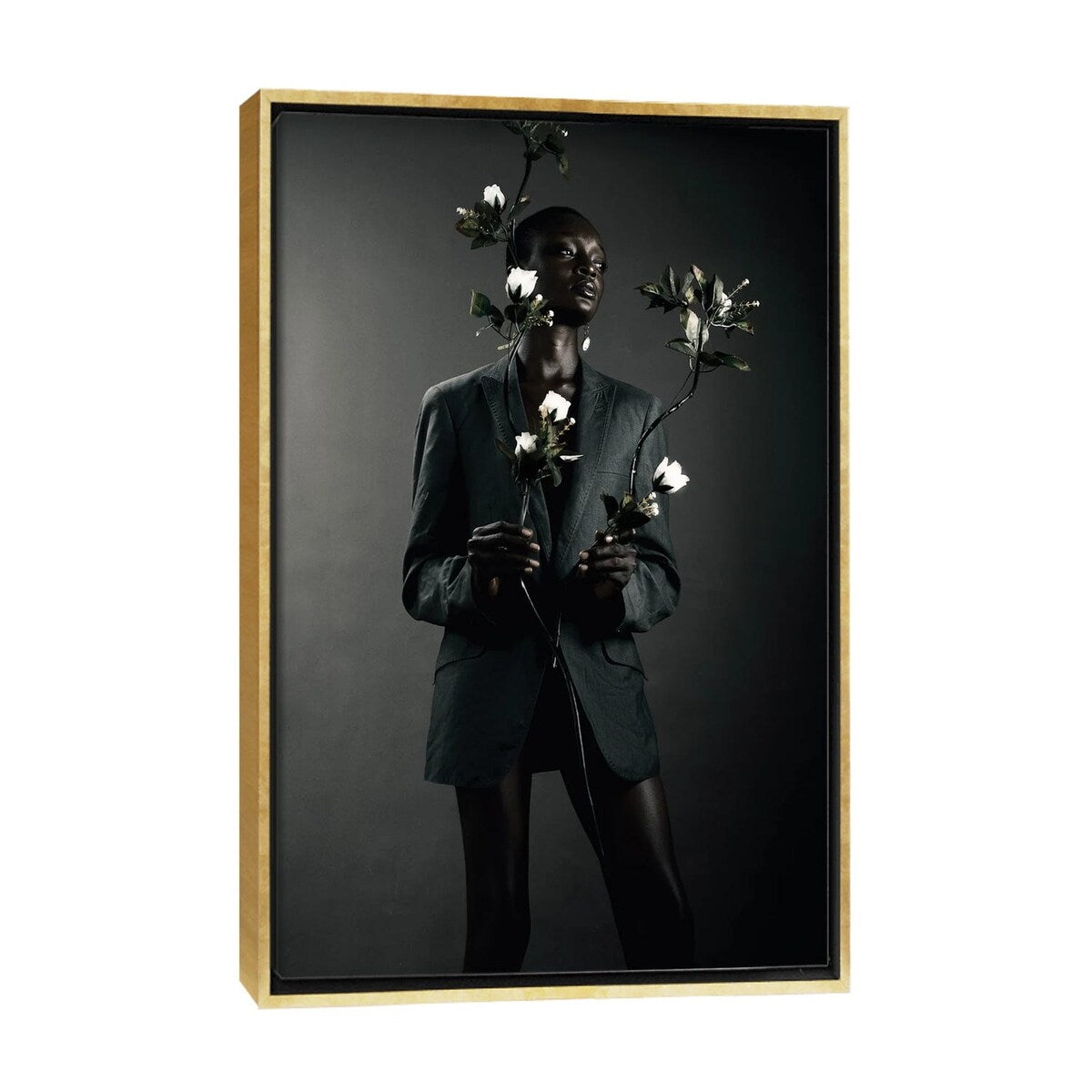 iCanvas "She Is Black She Is A Flower II" by Morgan Otagburuagu Framed