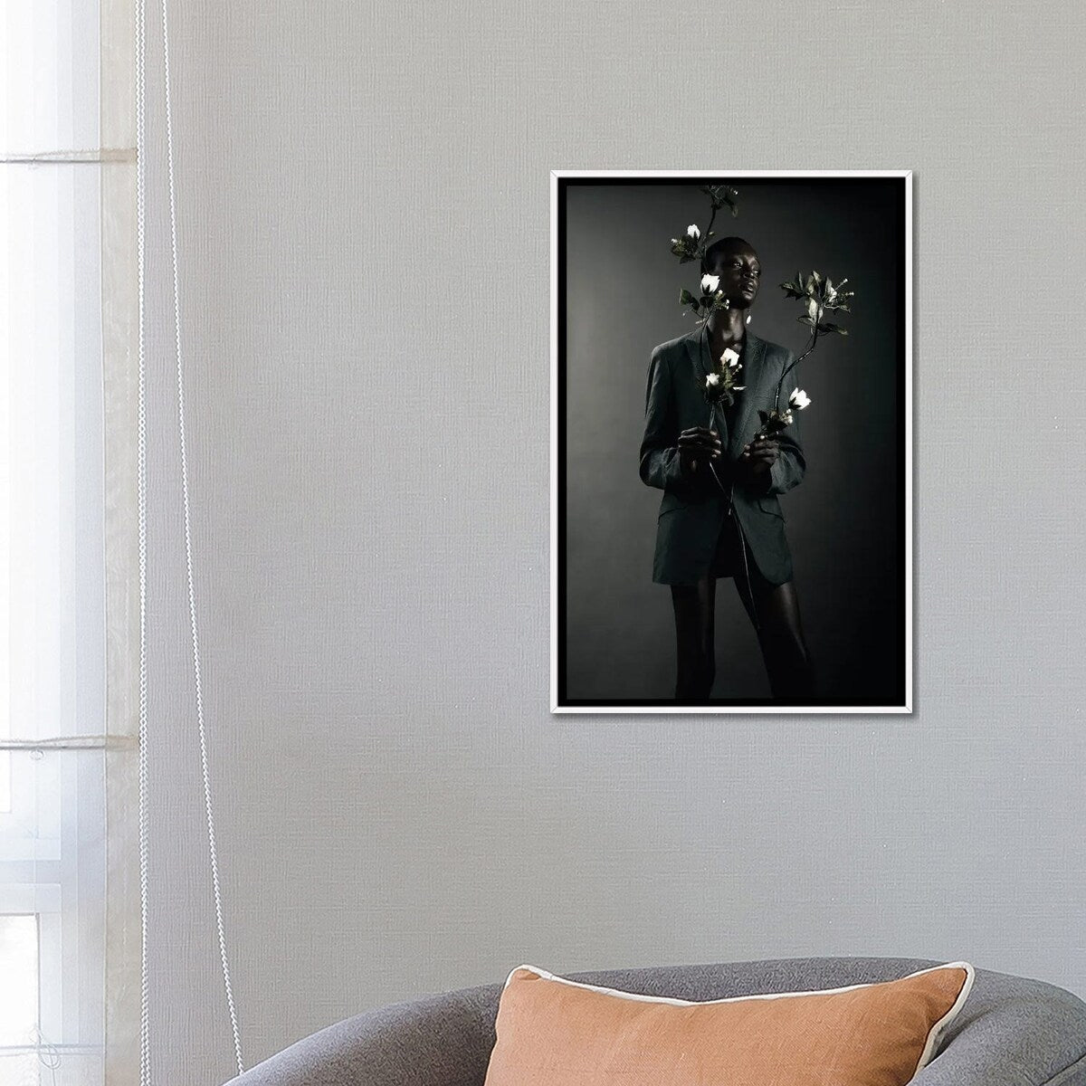 iCanvas "She Is Black She Is A Flower II" by Morgan Otagburuagu Framed