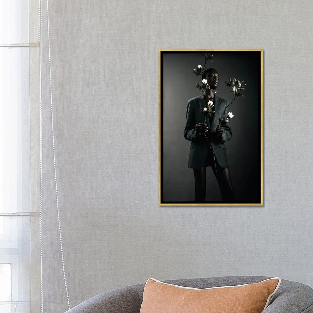 iCanvas "She Is Black She Is A Flower II" by Morgan Otagburuagu Framed