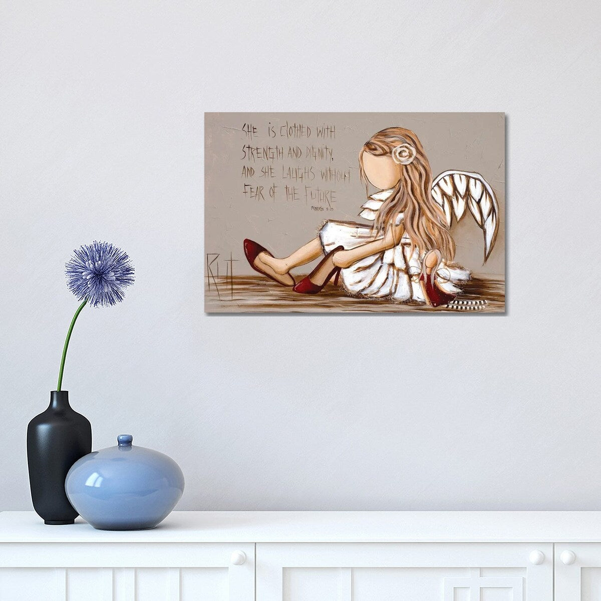 iCanvas "She Is Clothed With" by Ruth's Angels Canvas Print