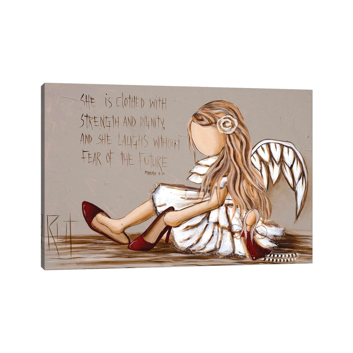 iCanvas "She Is Clothed With" by Ruth's Angels Canvas Print