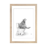 iCanvas "Sheep On The Toilet" by Printable Lisa's Pets