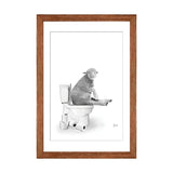 iCanvas "Sheep On The Toilet" by Printable Lisa's Pets