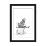 iCanvas "Sheep On The Toilet" by Printable Lisa's Pets