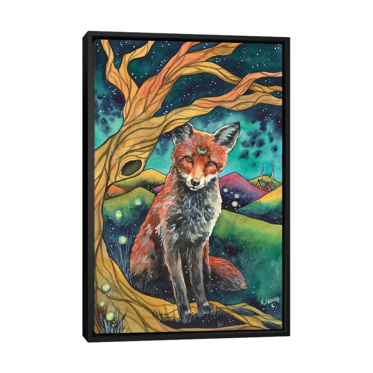 iCanvas "Shelter Under The Stars" by Kat Fedora Framed Canvas Print
