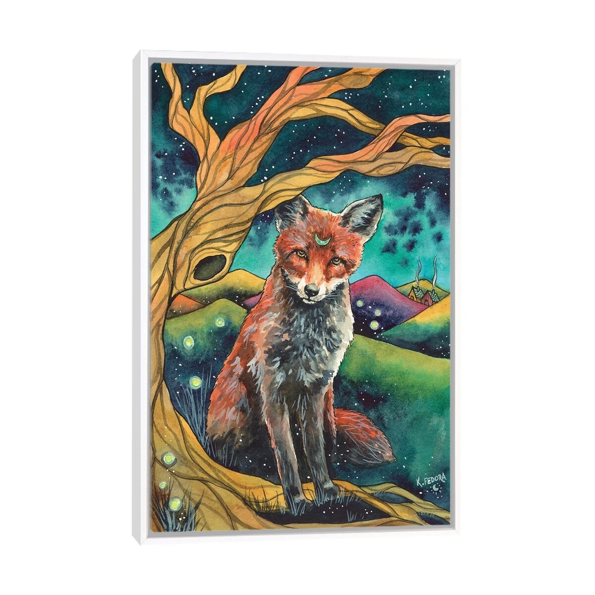 iCanvas "Shelter Under The Stars" by Kat Fedora Framed Canvas Print