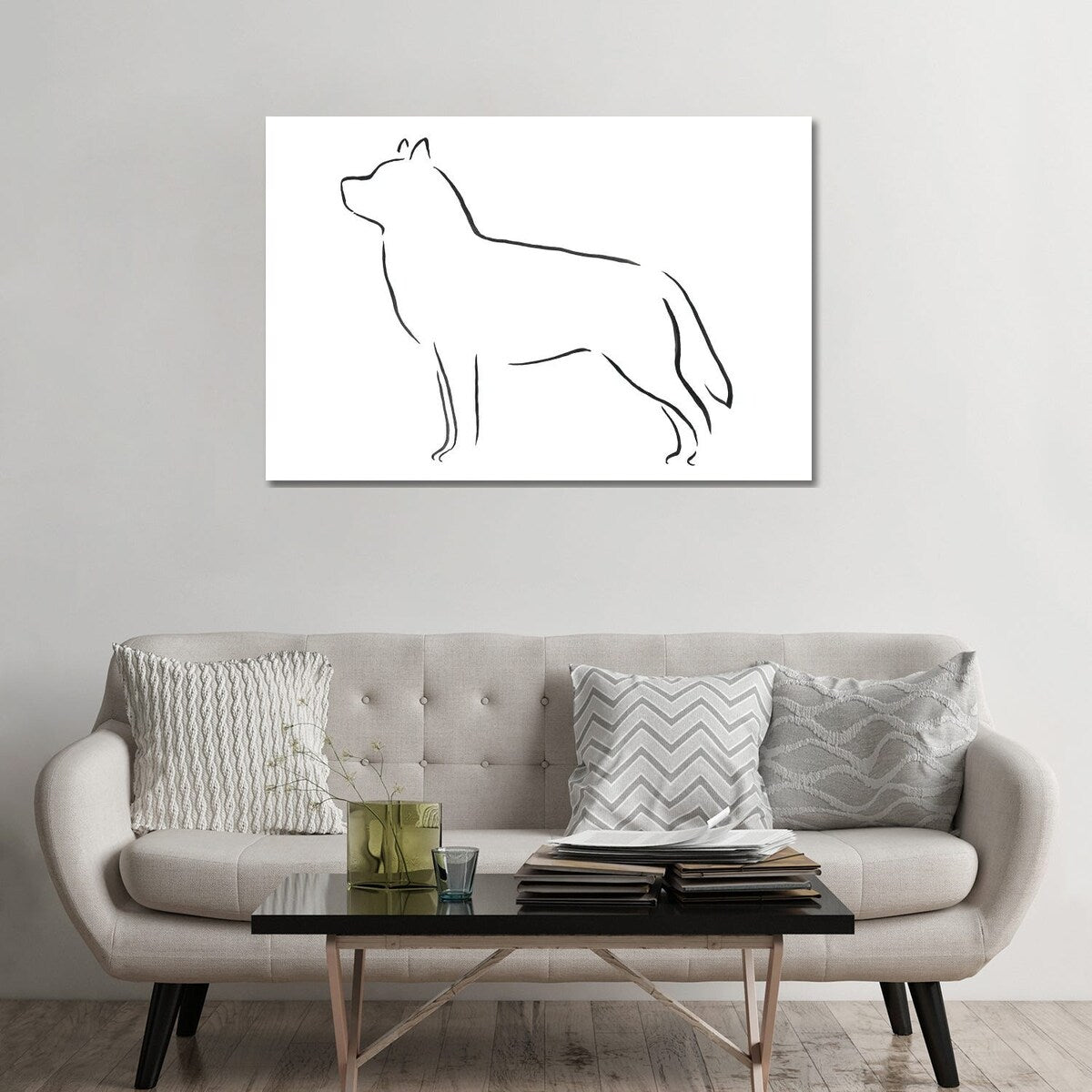 iCanvas "Siberian Huskie" by Lesley Bishop Canvas Print