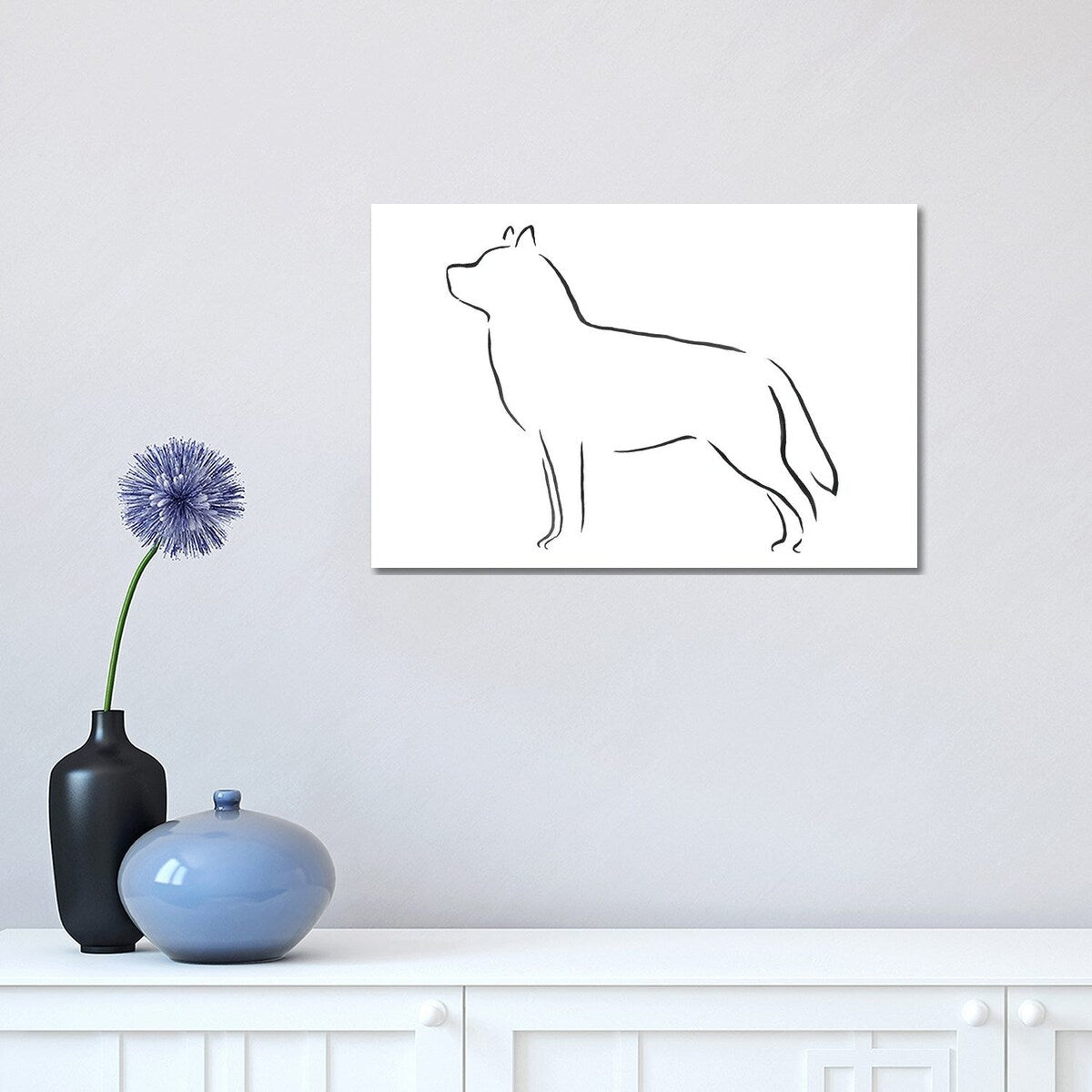 iCanvas "Siberian Huskie" by Lesley Bishop Canvas Print