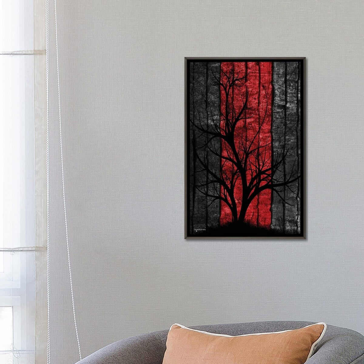 iCanvas "Silhouette Tree" by Johan Marais Framed