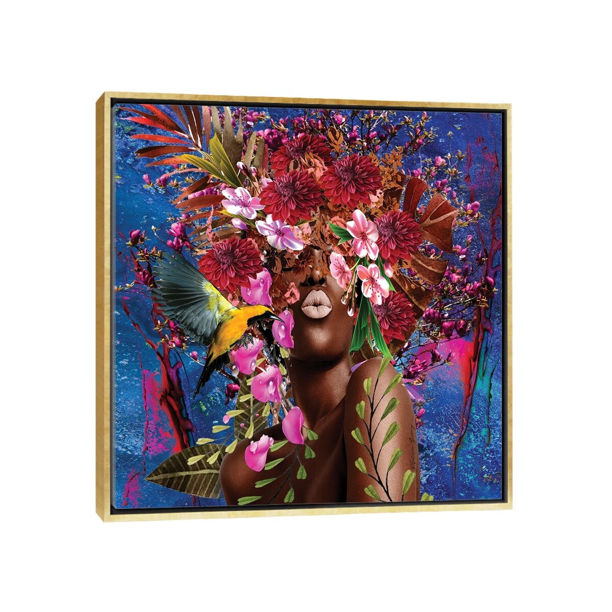 iCanvas "Sister Sassy Blooming - Women In Bloom" by Yvonne Coleman Burney Framed Canvas Print