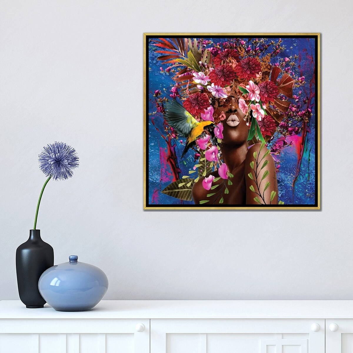 iCanvas "Sister Sassy Blooming - Women In Bloom" by Yvonne Coleman Burney Framed Canvas Print